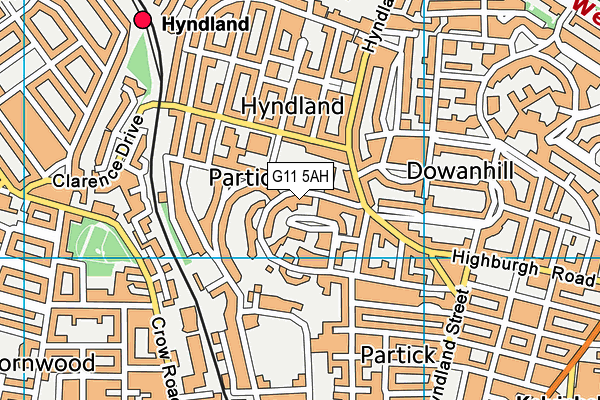G11 5AH map - OS VectorMap District (Ordnance Survey)