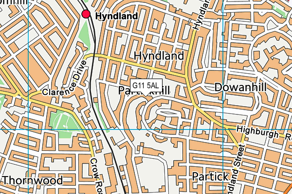 G11 5AL map - OS VectorMap District (Ordnance Survey)