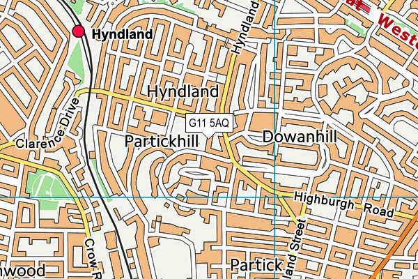 G11 5AQ map - OS VectorMap District (Ordnance Survey)