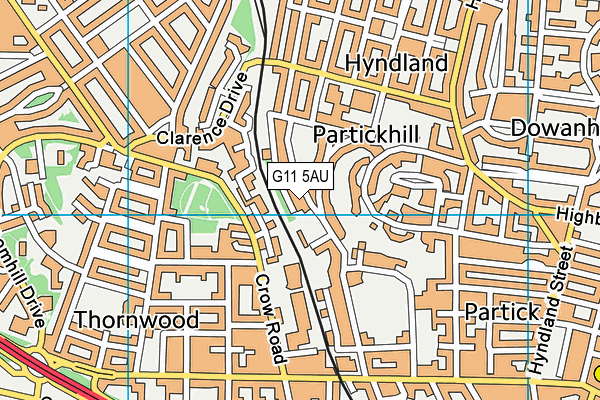G11 5AU map - OS VectorMap District (Ordnance Survey)