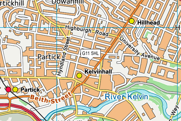 G11 5HL map - OS VectorMap District (Ordnance Survey)