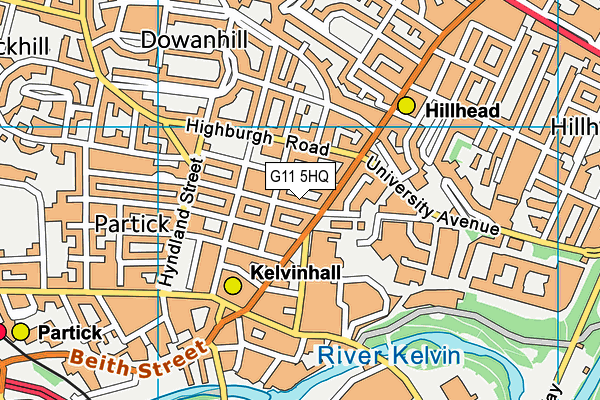 G11 5HQ map - OS VectorMap District (Ordnance Survey)