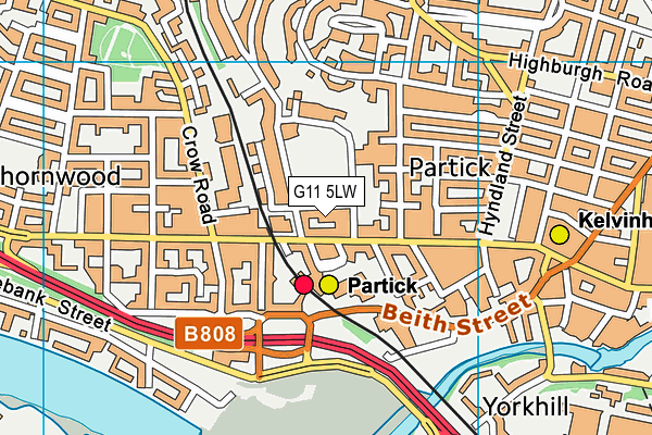 G11 5LW map - OS VectorMap District (Ordnance Survey) G11 5LW map - OS VectorMap District (Ordnance Survey)