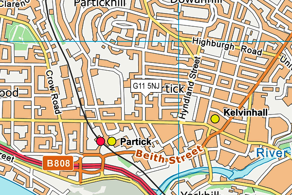 G11 5NJ map - OS VectorMap District (Ordnance Survey)