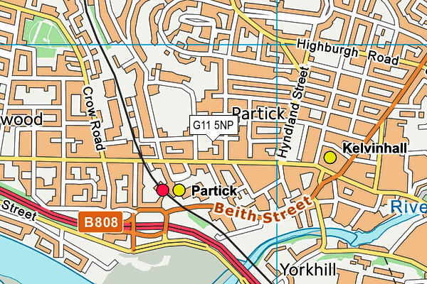 G11 5NP map - OS VectorMap District (Ordnance Survey)