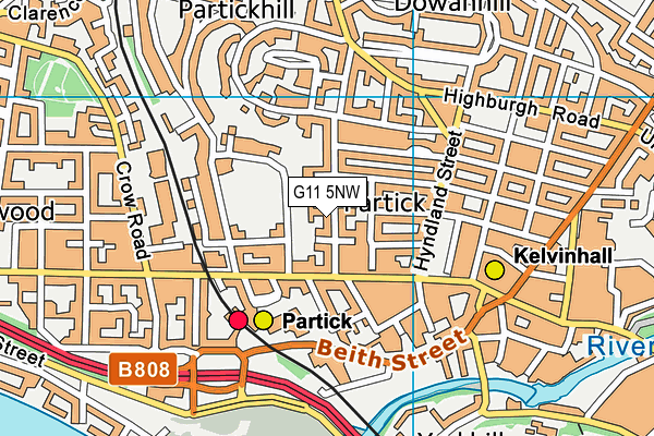 G11 5NW map - OS VectorMap District (Ordnance Survey)