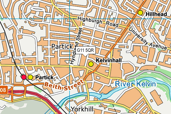 G11 5QR map - OS VectorMap District (Ordnance Survey)