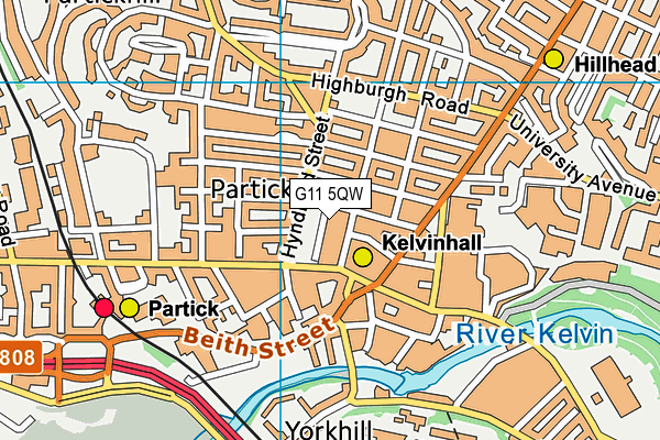 G11 5QW map - OS VectorMap District (Ordnance Survey) G11 5QW map - OS VectorMap District (Ordnance Survey)