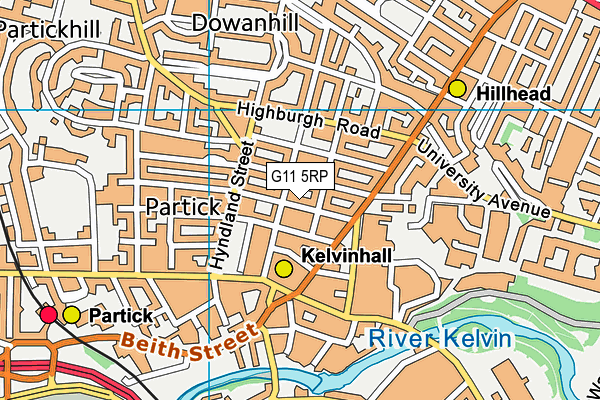 G11 5RP map - OS VectorMap District (Ordnance Survey)