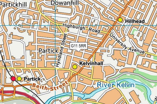 G11 5RR map - OS VectorMap District (Ordnance Survey)