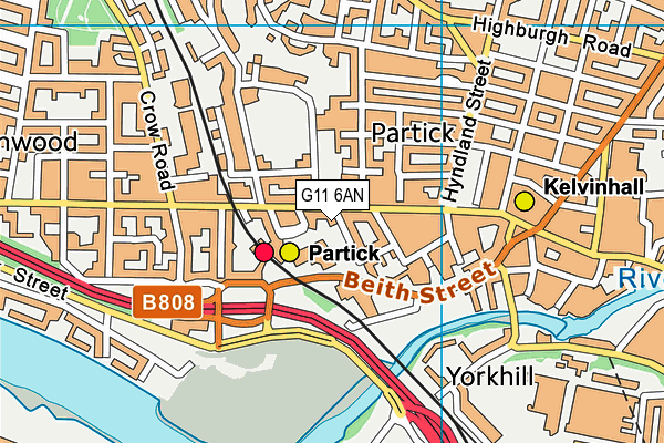 G11 6AN map - OS VectorMap District (Ordnance Survey) G11 6AN map - OS VectorMap District (Ordnance Survey)