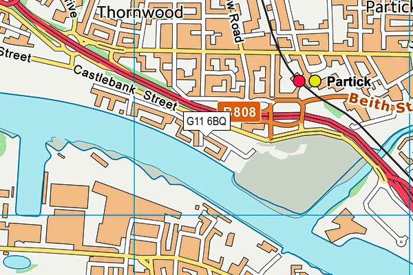 G11 6BQ map - OS VectorMap District (Ordnance Survey)