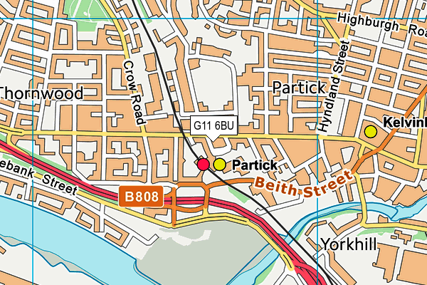 G11 6BU map - OS VectorMap District (Ordnance Survey)