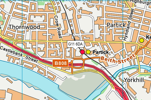 G11 6DA map - OS VectorMap District (Ordnance Survey)