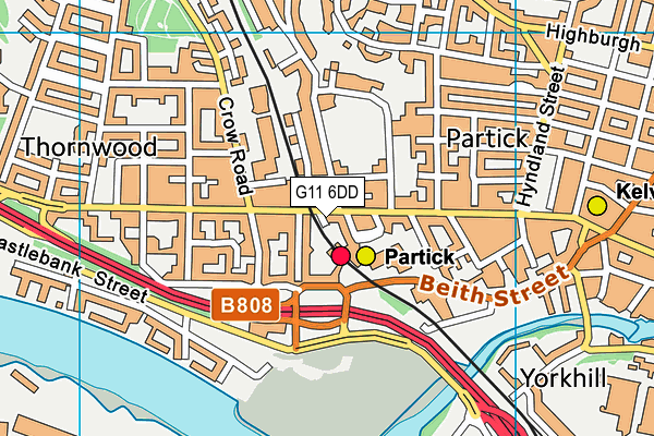 G11 6DD map - OS VectorMap District (Ordnance Survey)