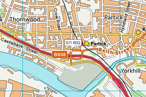 G11 6DQ map - OS VectorMap District (Ordnance Survey)