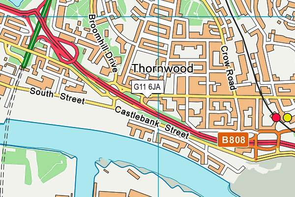 G11 6JA map - OS VectorMap District (Ordnance Survey)