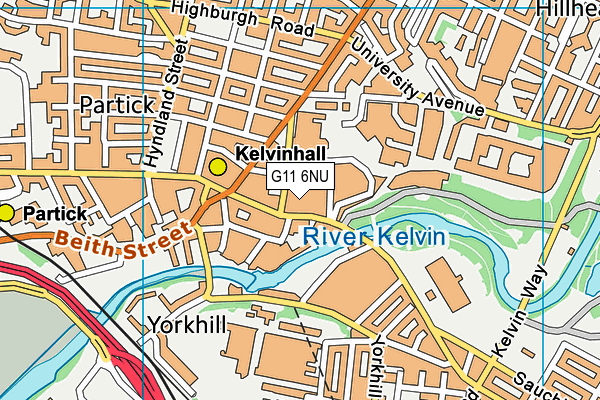 G11 6NU map - OS VectorMap District (Ordnance Survey)