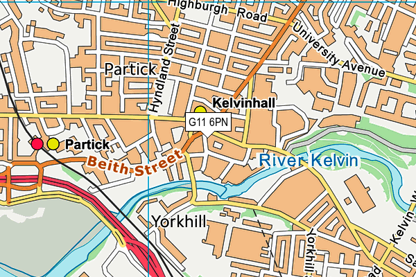 G11 6PN map - OS VectorMap District (Ordnance Survey)