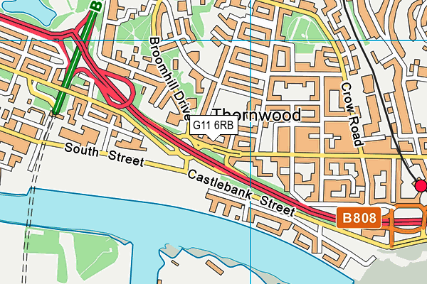 G11 6RB map - OS VectorMap District (Ordnance Survey)