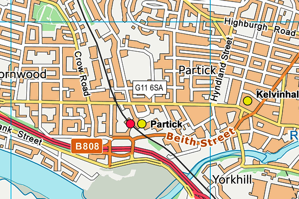 G11 6SA map - OS VectorMap District (Ordnance Survey)
