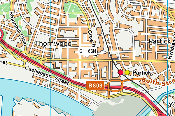 G11 6SN map - OS VectorMap District (Ordnance Survey)