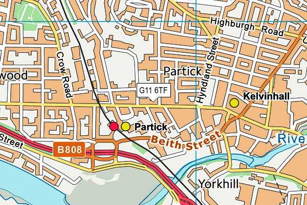 G11 6TF map - OS VectorMap District (Ordnance Survey)