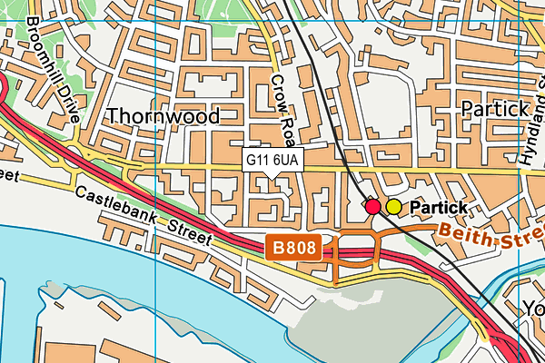 G11 6UA map - OS VectorMap District (Ordnance Survey)