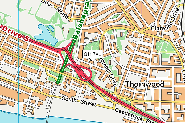 G11 7AL map - OS VectorMap District (Ordnance Survey) G11 7AL map - OS VectorMap District (Ordnance Survey)