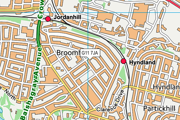 G11 7JA map - OS VectorMap District (Ordnance Survey) G11 7JA map - OS VectorMap District (Ordnance Survey)