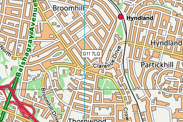 G11 7LQ map - OS VectorMap District (Ordnance Survey) G11 7LQ map - OS VectorMap District (Ordnance Survey)