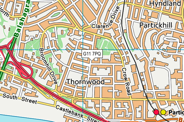 G11 7PQ map - OS VectorMap District (Ordnance Survey) G11 7PQ map - OS VectorMap District (Ordnance Survey)