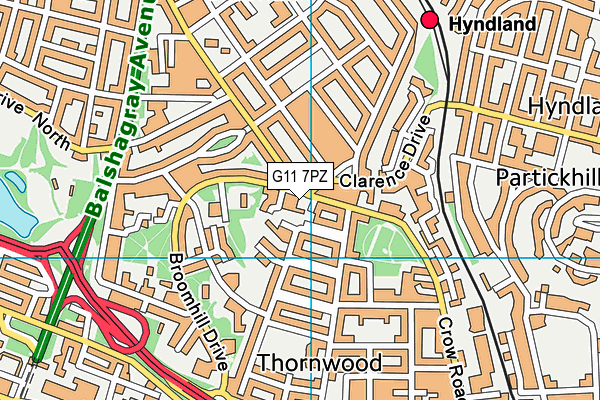 G11 7PZ map - OS VectorMap District (Ordnance Survey) G11 7PZ map - OS VectorMap District (Ordnance Survey)