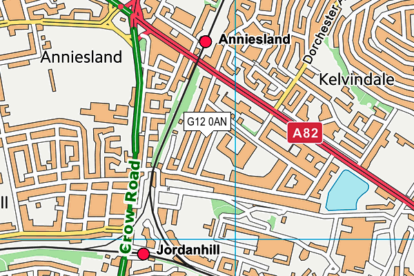 G12 0AN map - OS VectorMap District (Ordnance Survey) G12 0AN map - OS VectorMap District (Ordnance Survey)