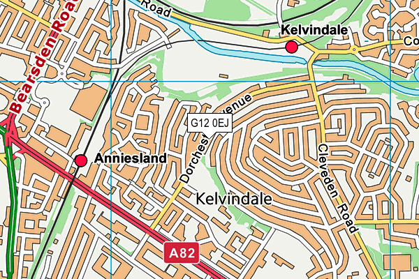 G12 0EJ map - OS VectorMap District (Ordnance Survey)