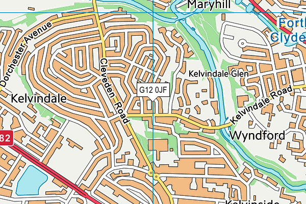 G12 0JF map - OS VectorMap District (Ordnance Survey) G12 0JF map - OS VectorMap District (Ordnance Survey)