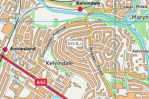 G12 0LJ map - OS VectorMap District (Ordnance Survey)