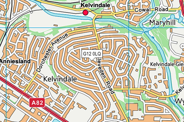 G12 0LQ map - OS VectorMap District (Ordnance Survey)