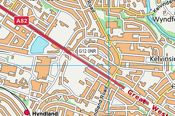 G12 0NR map - OS VectorMap District (Ordnance Survey)
