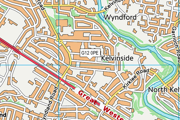 G12 0PE map - OS VectorMap District (Ordnance Survey)
