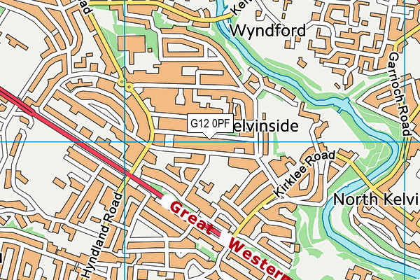 G12 0PF map - OS VectorMap District (Ordnance Survey)