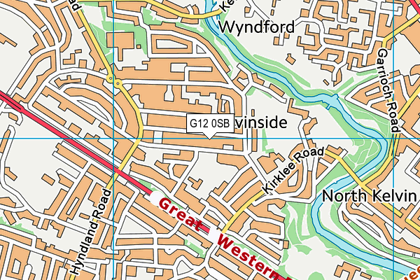G12 0SB map - OS VectorMap District (Ordnance Survey)