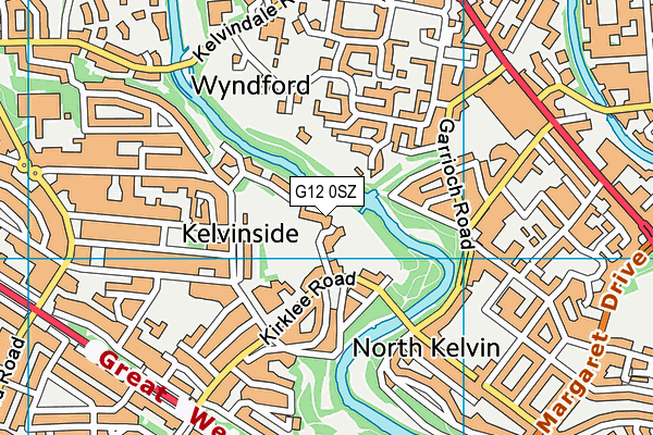 G12 0SZ map - OS VectorMap District (Ordnance Survey)