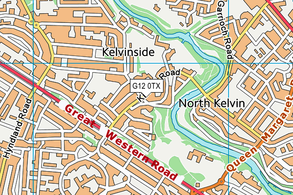 G12 0TX map - OS VectorMap District (Ordnance Survey)