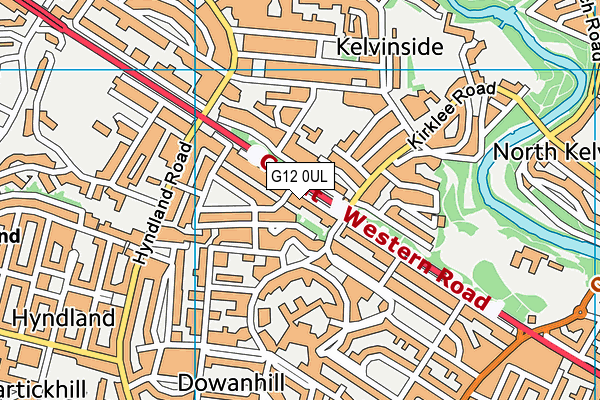 G12 0UL map - OS VectorMap District (Ordnance Survey) G12 0UL map - OS VectorMap District (Ordnance Survey)