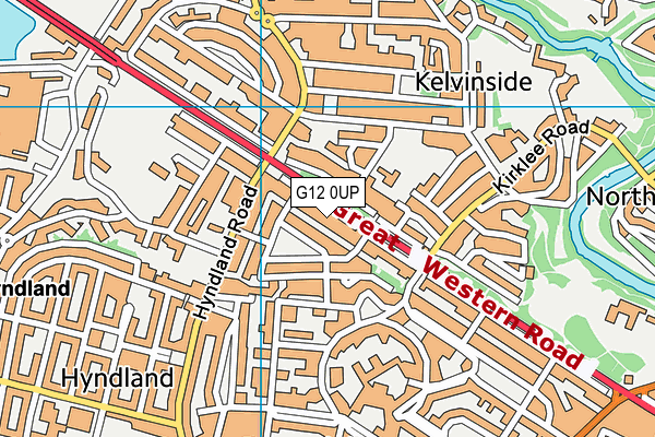 G12 0UP map - OS VectorMap District (Ordnance Survey)