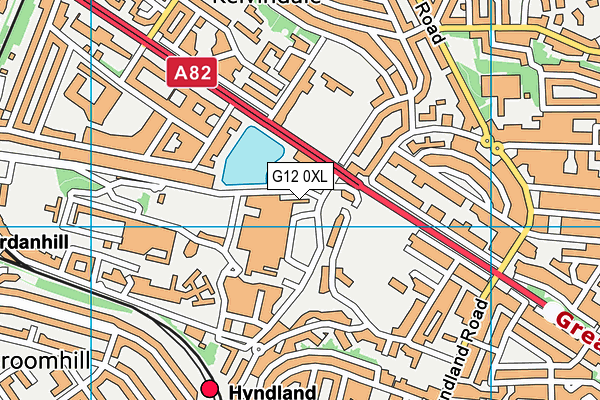 G12 0XL map - OS VectorMap District (Ordnance Survey)