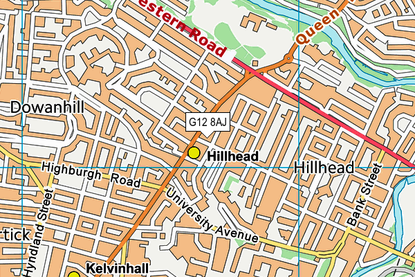 G12 8AJ map - OS VectorMap District (Ordnance Survey) G12 8AJ map - OS VectorMap District (Ordnance Survey)