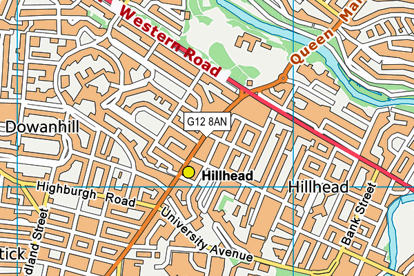 G12 8AN map - OS VectorMap District (Ordnance Survey) G12 8AN map - OS VectorMap District (Ordnance Survey)