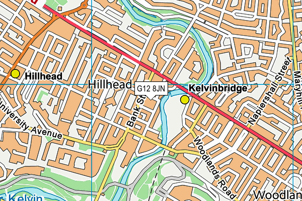 G12 8JN map - OS VectorMap District (Ordnance Survey) G12 8JN map - OS VectorMap District (Ordnance Survey)